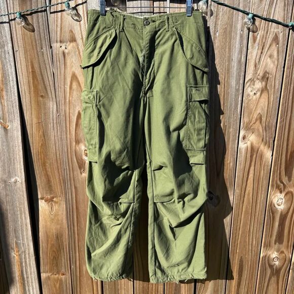 Vintage 70s Military M65 OG-107 Cargo Pants Size 32X29